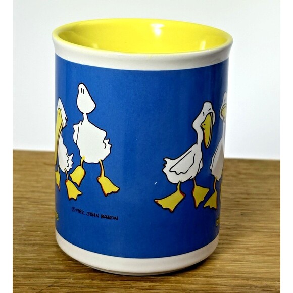 VTG 1985 Duck Tales John Baron Bill Problems Coffee Mug Comics Humor Funny Gag - Picture 2 of 9